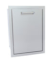 White cabinet door with a handle on a white background