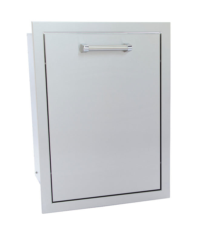 White cabinet door with a handle on a white background