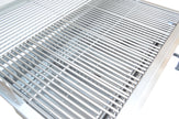 Metallic grid or grate on a white background