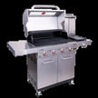 Signature Series 4-Burner Infrared Propane Gas Grill Cabinet with Side Burner
