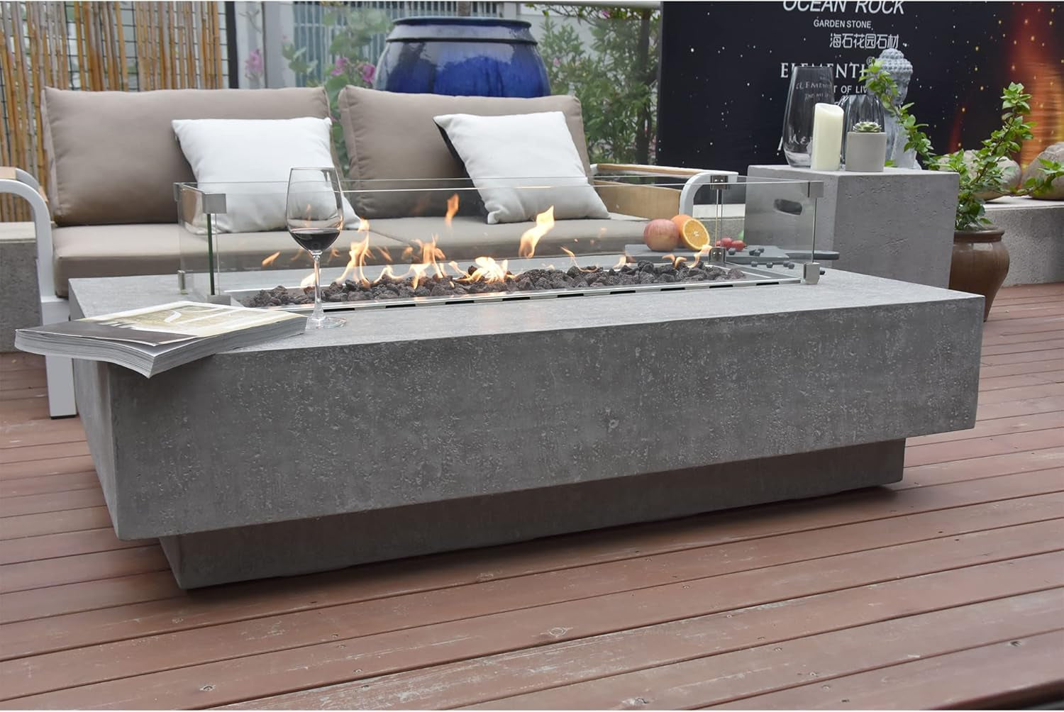 Hampton Fire Table Outdoor Fire Pit 56