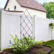 Outdoor 7-FT. Tall Wrought Iron Lattice Garden Trellis-1