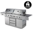 NNEMB 9 Burner BBQ Grill Outdoor Barbeque Gas Stainless Steel Kitchen-0
