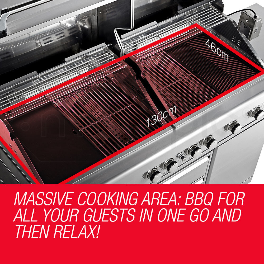 NNEMB 9 Burner BBQ Grill Outdoor Barbeque Gas Stainless Steel Kitchen-4