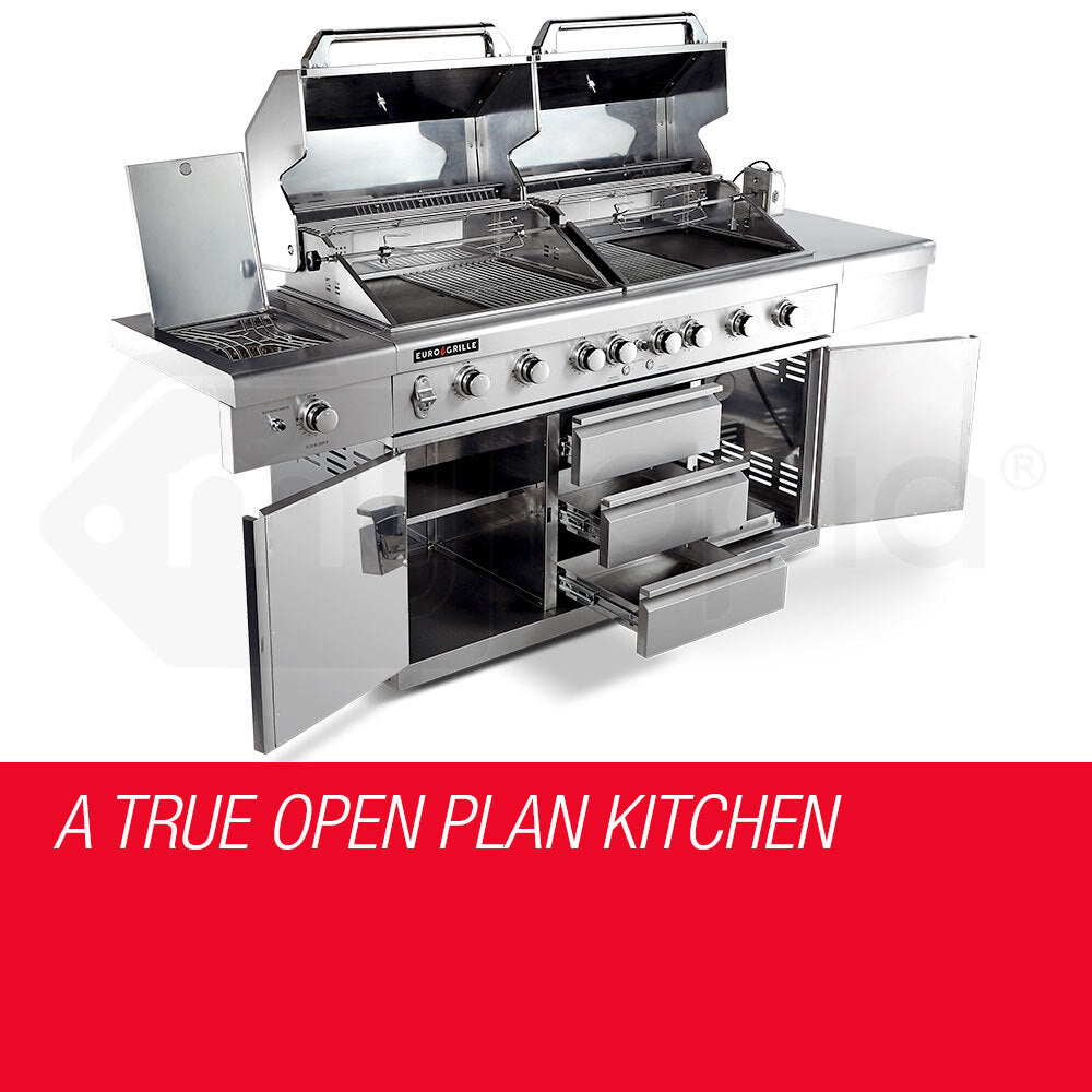 NNEMB 9 Burner BBQ Grill Outdoor Barbeque Gas Stainless Steel Kitchen-1