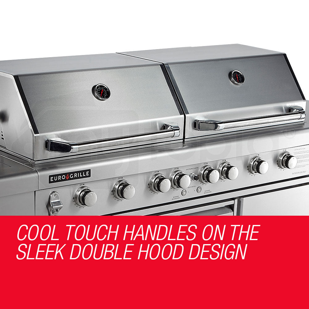 NNEMB 9 Burner BBQ Grill Outdoor Barbeque Gas Stainless Steel Kitchen-3