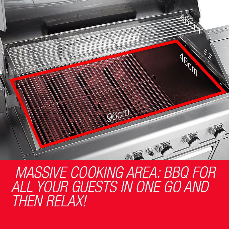 NNEMB 8 Burner BBQ Outdoor Barbeque Gas Stainless Steel Kitchen-4