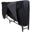 Indoor/Outdoor 8-ft. Black Metal Firewood Rack with Cover-1