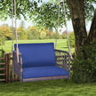 Single Person Hanging Seat with Seat and Back Cushions-Navy-0
