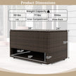 PE Rattan Storage Bin with Waterproof Liner for Patio Cushions-2