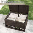 PE Rattan Storage Bin with Waterproof Liner for Patio Cushions-3