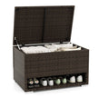 PE Rattan Storage Bin with Waterproof Liner for Patio Cushions-4