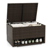 PE Rattan Storage Bin with Waterproof Liner for Patio Cushions-4