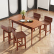 Swivel Dining Chair Set of 2 with Low Back and Curved Seat-Walnut-3