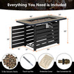 42 Inch 50000 BTU Propane Fire Pit Table with Ore Powder Surface-2