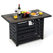 42 Inch 50000 BTU Propane Fire Pit Table with Ore Powder Surface-0