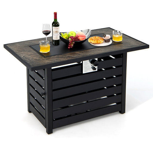42 Inch 50000 BTU Propane Fire Pit Table with Ore Powder Surface-0
