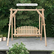 Heavy Duty Wooden Swing Frame with Reinforced Bars-0