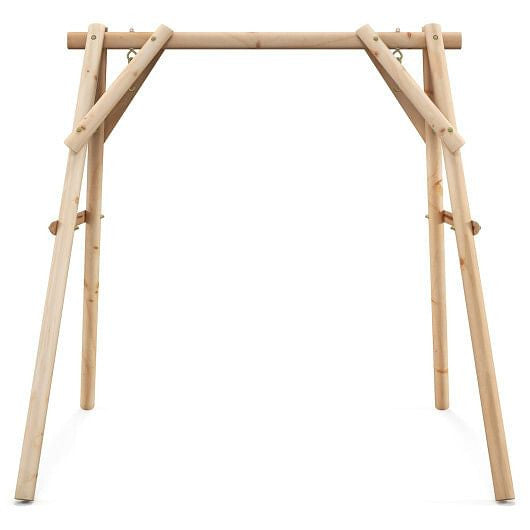 Heavy Duty Wooden Swing Frame with Reinforced Bars-1