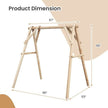 Heavy Duty Wooden Swing Frame with Reinforced Bars-2