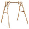 Heavy Duty Wooden Swing Frame with Reinforced Bars-3