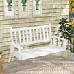 3-Person Wooden Outdoor Porch Swing with 800 lbs Weight Capacity-Brown-6