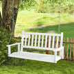 3-Person Wooden Outdoor Porch Swing with 800 lbs Weight Capacity-Brown-8