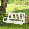 3-Person Wooden Outdoor Porch Swing with 800 lbs Weight Capacity-Brown-8