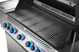 Stainless steel grill with blue燃烧器