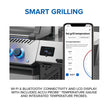 Smart grill with smartphone app interface for temperature control