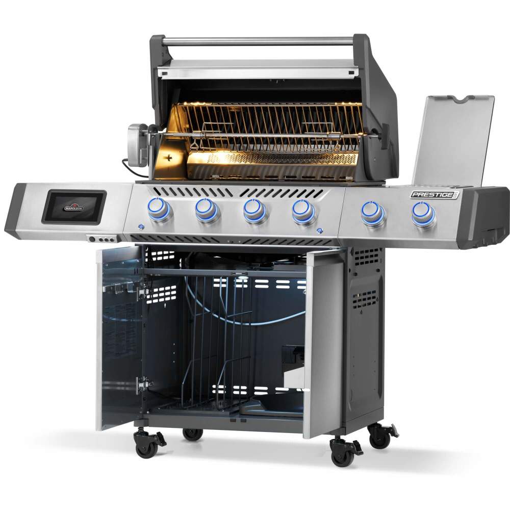 Prestige gas grill on a white background