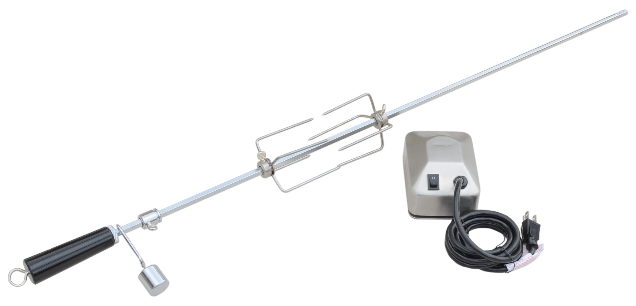 Antenna with a base and cable on a white background
