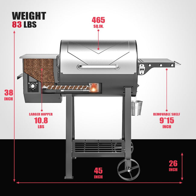 NNEDSZ AS500N-2 WOOD PELLET GRILL SILVER-1