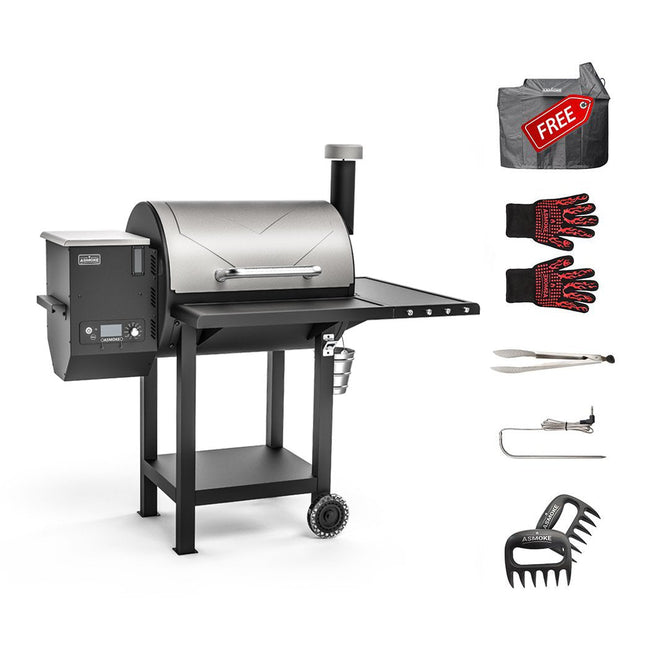 NNEDSZ AS660N-2 WOOD PELLET GRILL SILVER-0
