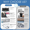Comparison chart of a product labeled 'OURS' versus 'OTHERS' with features highlighted.