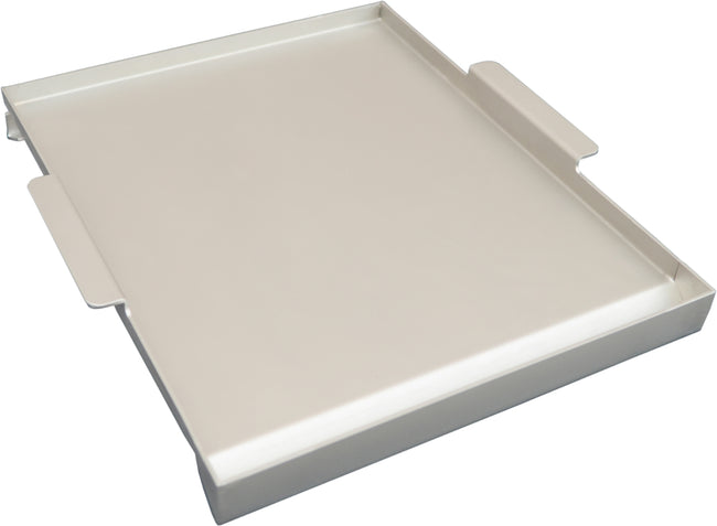 White rectangular tray on a white background