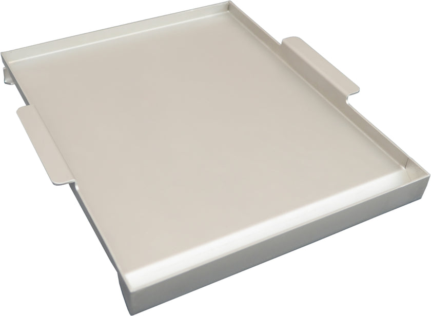 White rectangular tray on a white background